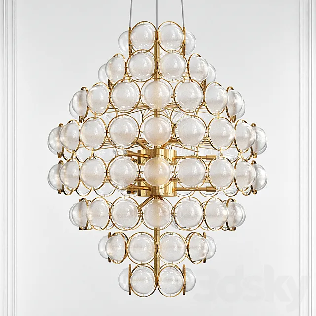 Unique Statement Tiered Chandelier 3D Model