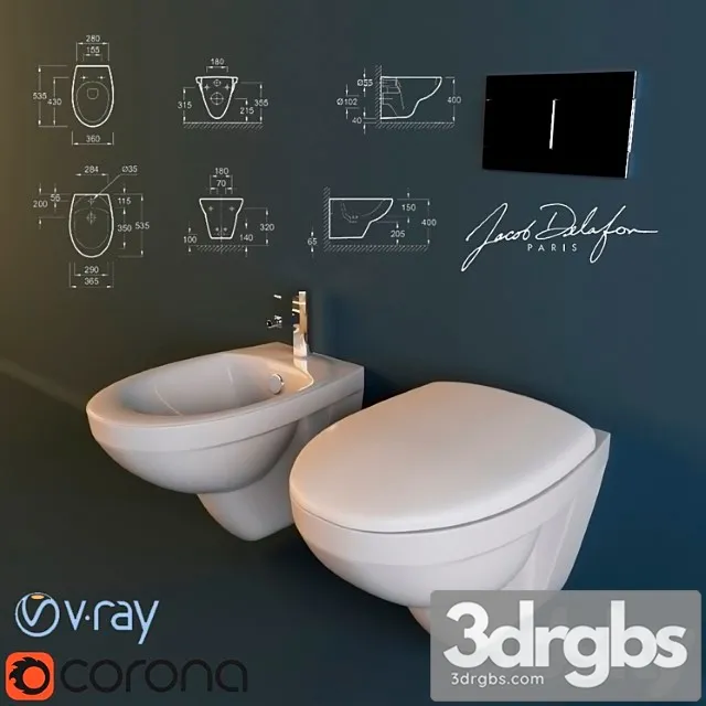 Unitaz I Bidie Jacob Delafon Patio 1 3D Model Free