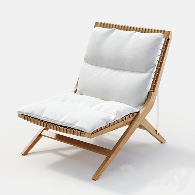 Unopiu Synthesis folding deckchair 3D Model