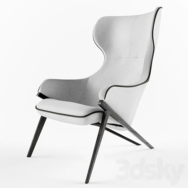 UPHOLSTERED ARMCHAIR 3D Model