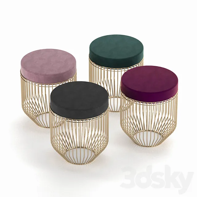 Upholstered bench in GARDA DECOR 3D Model