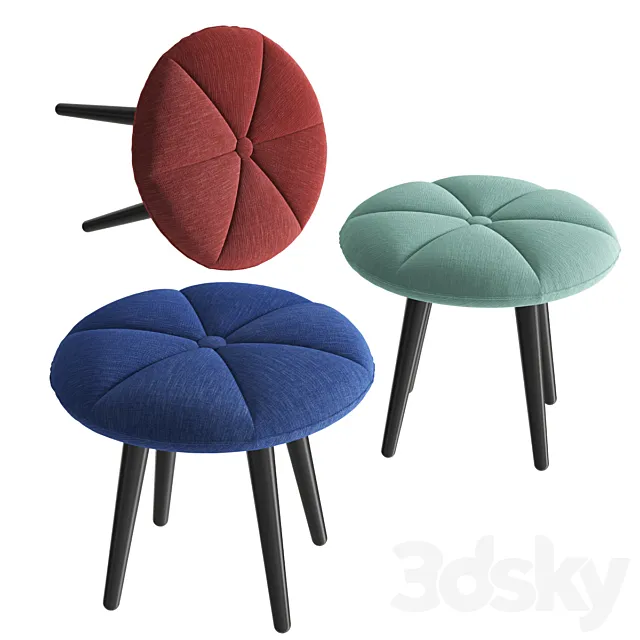 Upholstered bench WON Pumpkin 3DModel