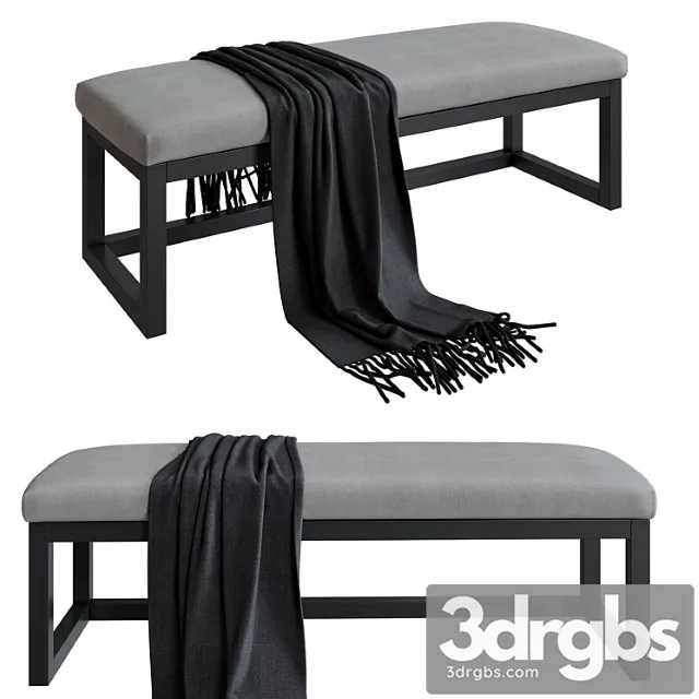 Upholstered bench yola 2 3D Model Free