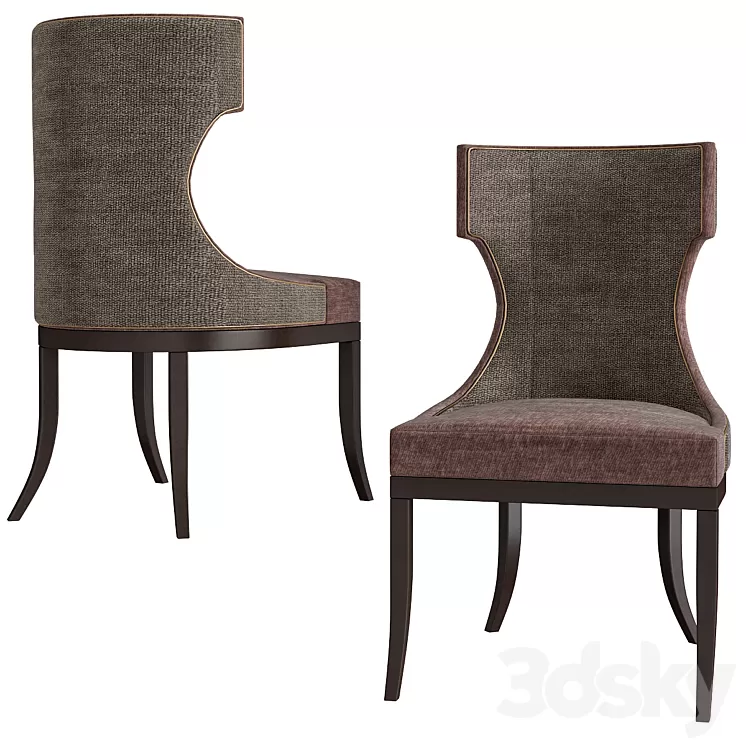 Upholstered Dining Chair Baker 3D Model