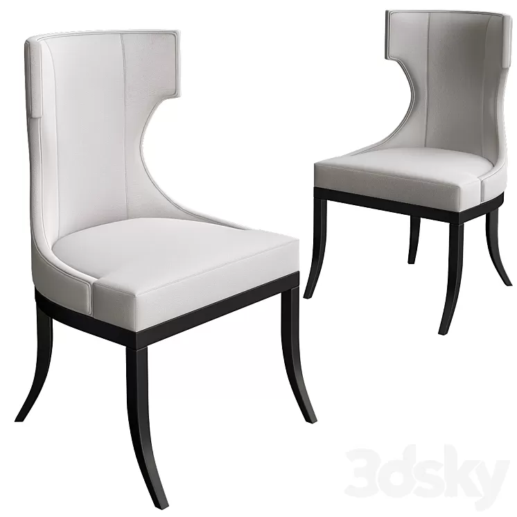 Upholstered Dining Chair Baker 3D Model