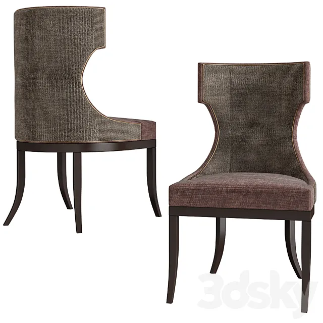 Upholstered Dining Chair Baker 3DModel