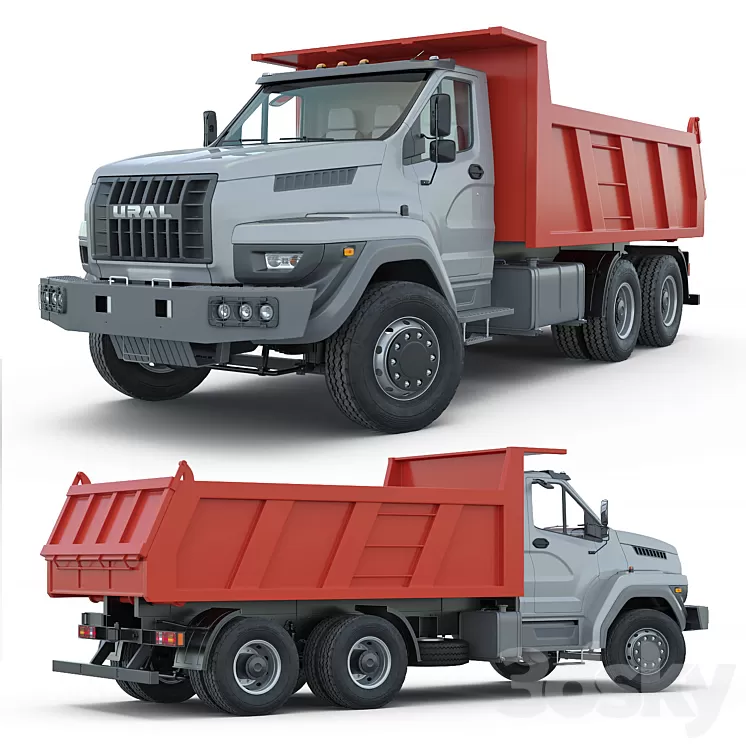 Ural Next 6x4 dump truck 3D Model