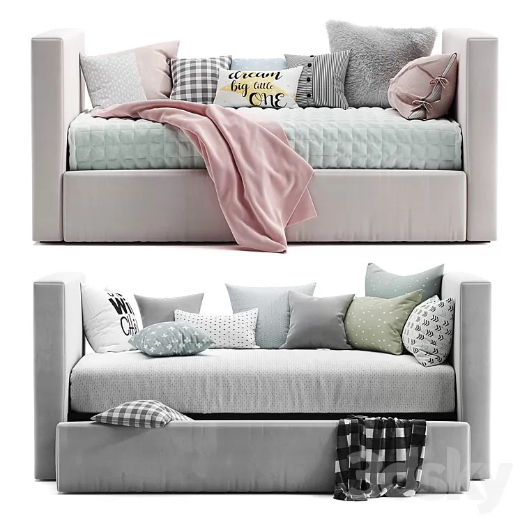 Urban daybed & trundle 3D Model
