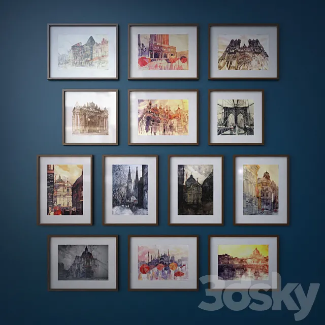 Urban watercolors Maja Wronska 3DModel