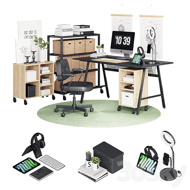 Utespelare Industrial Desk 3DModel