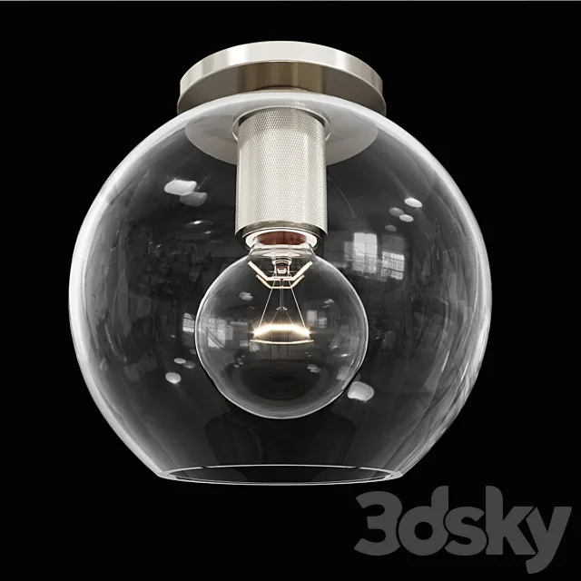 Utilitaire Globe Shade Flushmount 3D Model