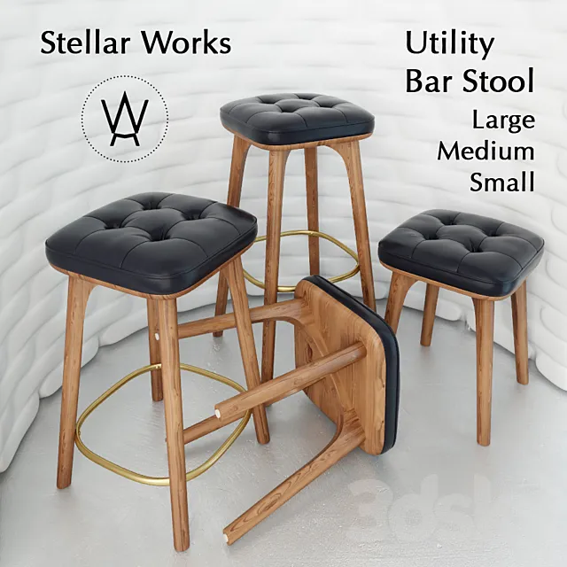 Utility Bar Stool 3DModel