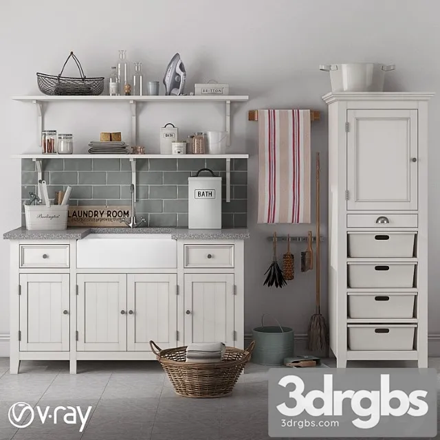 Utility Room Storage Cabinets Dominic Blackmore 3D Model Free