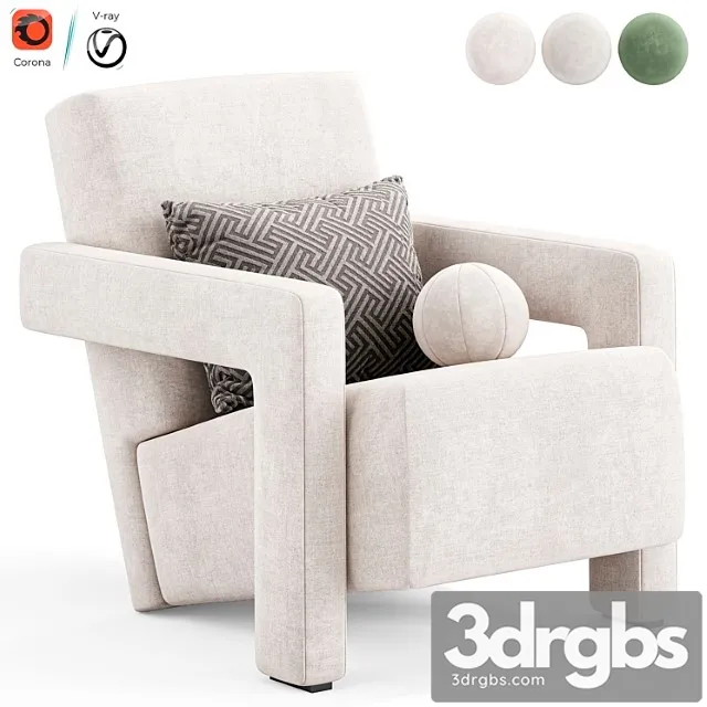 Utrecht Armchair by Cassina 3D Model Free