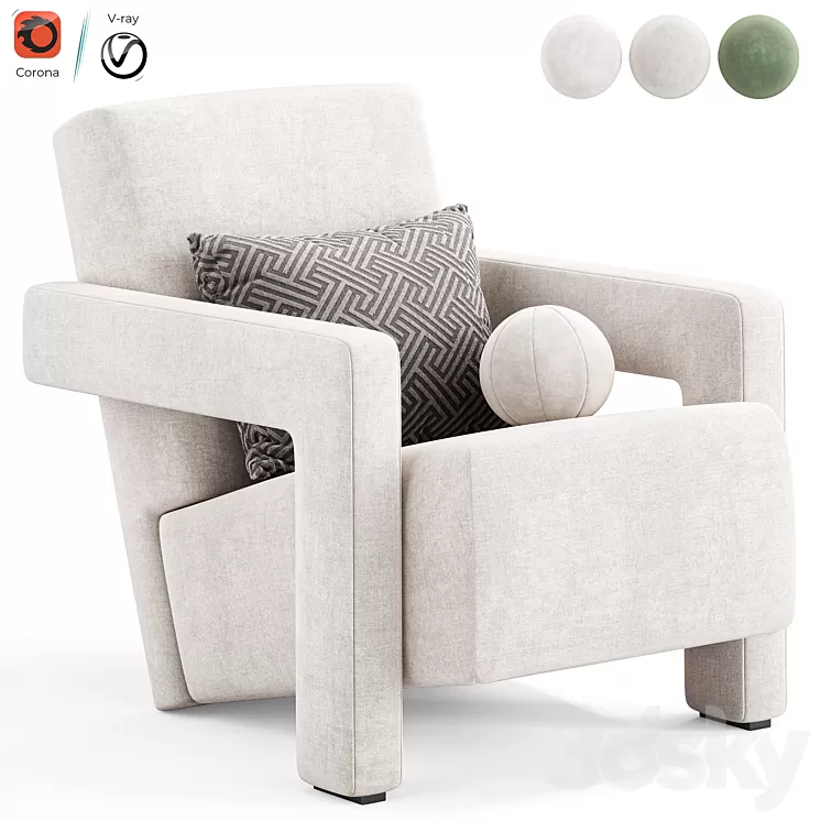 Utrecht armchair by Cassina 3D Model Free