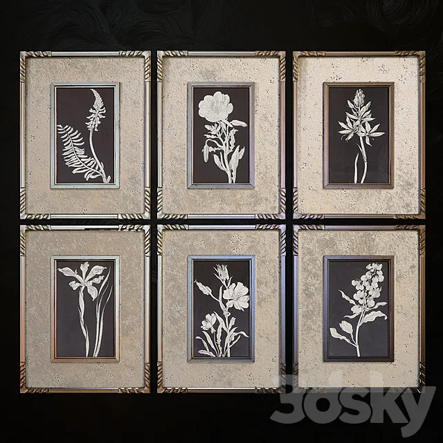 Uttermost Glowing Florals pictures 3D Model