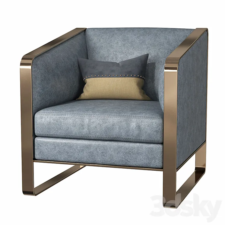 Uttermost Yvette Accent Chair 3D Model Free