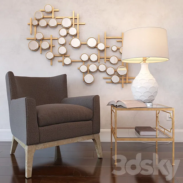Uttermost_Arzo Armchair. Genell Cube Table. Camellia Table Lamp. Britton Mirror Free Download