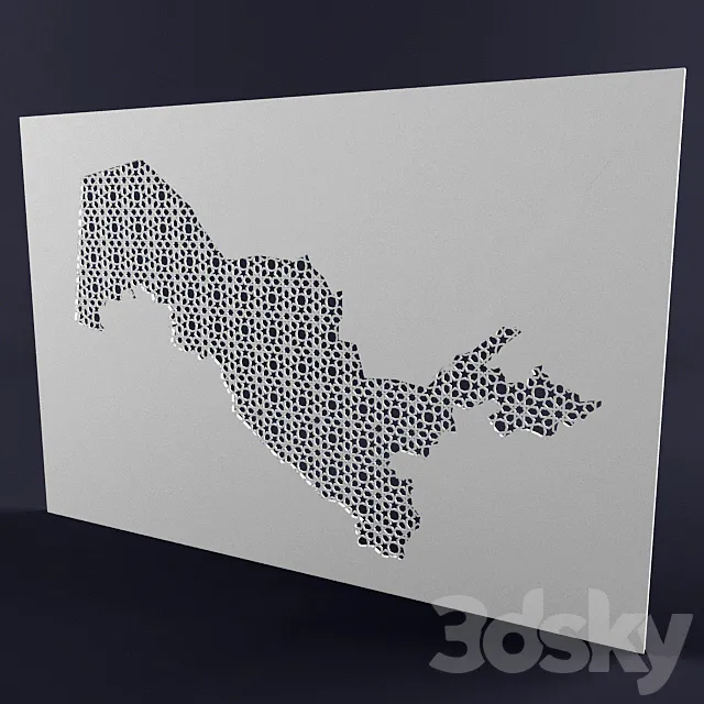 Uzbek border in ornaments 3D Model