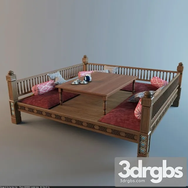 Uzbek Deck Chair 3D Model Free