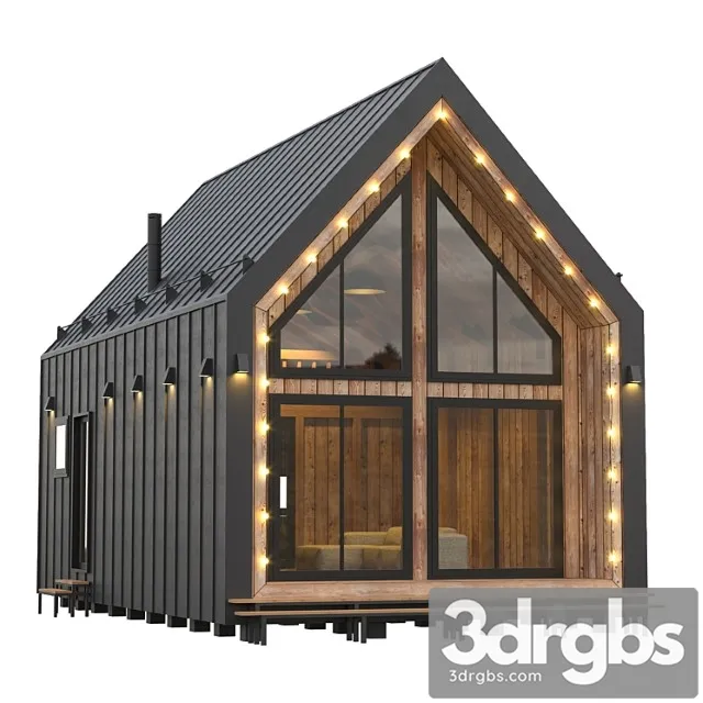 Vacation home. barn house. 3D Model Free