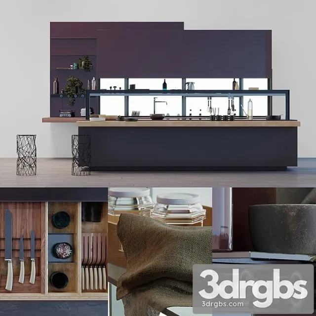 Valcucine genius loci kitchen 2 3D Model Free
