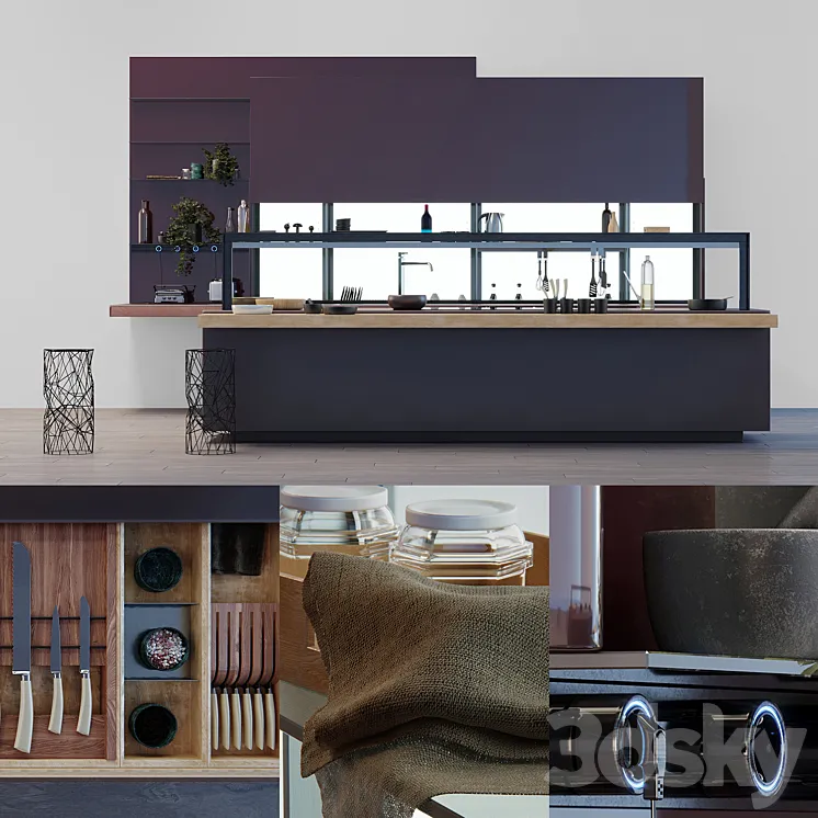 VALCUCINE Genius Loci Kitchen 2 3D Model Free