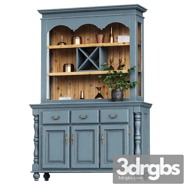 Valencia Buffet With Decor 3D Model Free