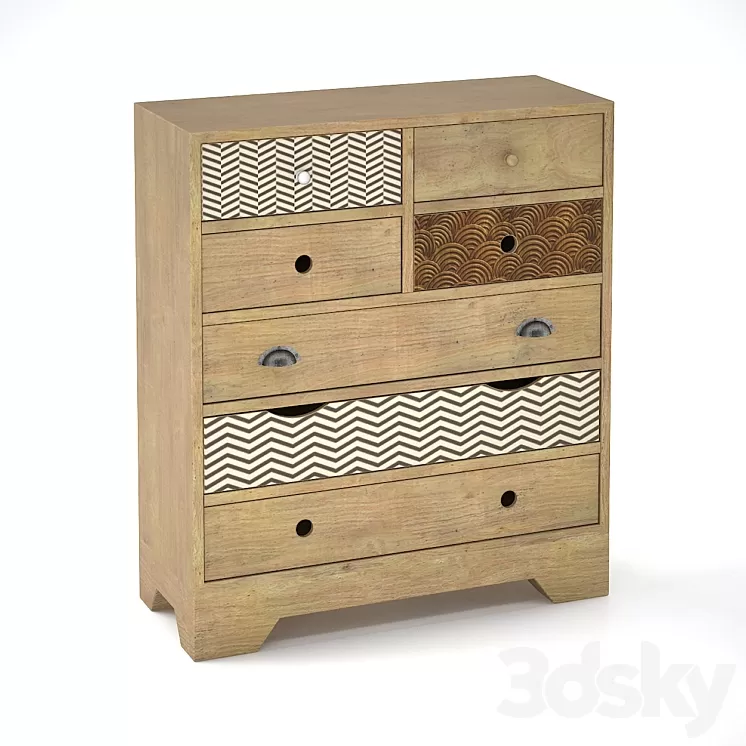 Valgautr Scandinavian-style chest of drawers 3D Model