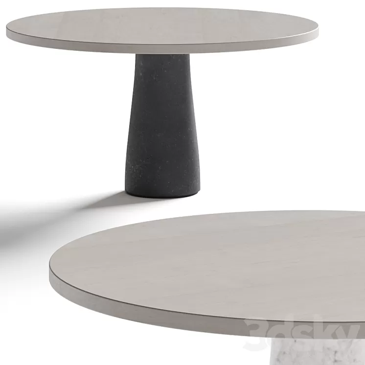 Van Rossum Stone Dining Table 3D Model