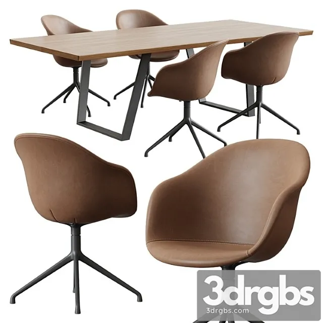 Vancouver table + adelaide chair 3D Model Free