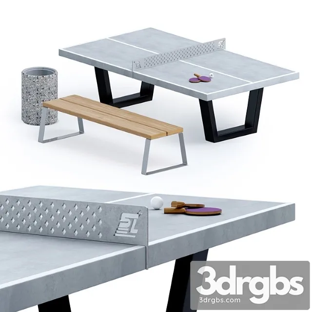 Vandal Proof Tennis Table Start Line City Strong Outdoor 60 717 3D Model Free