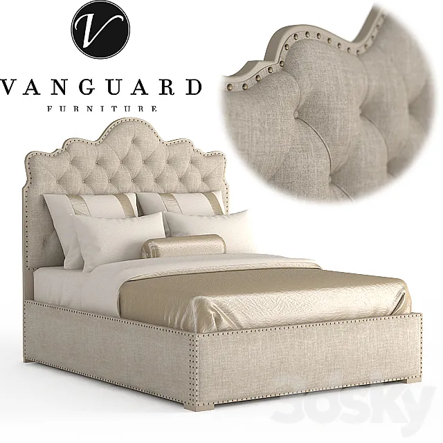 Vanguard Furniture | Flora Queen Bed 3D Model