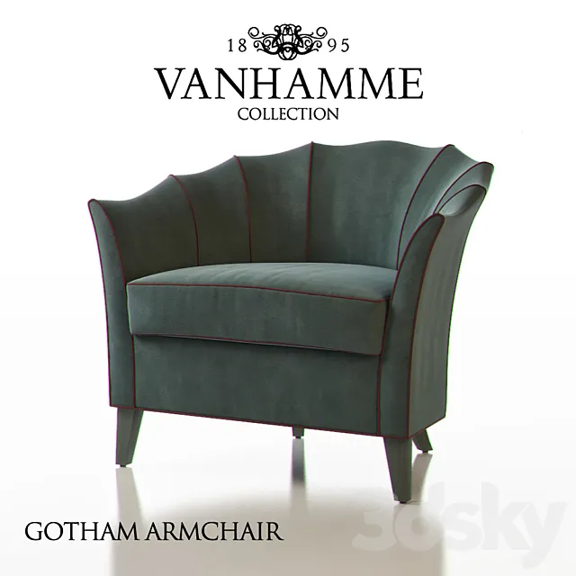 Vanhamme Gotham Armchair 3D Model