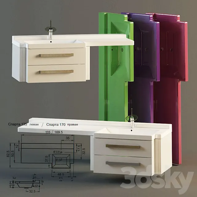 vanity and sink Sparta 3DModel