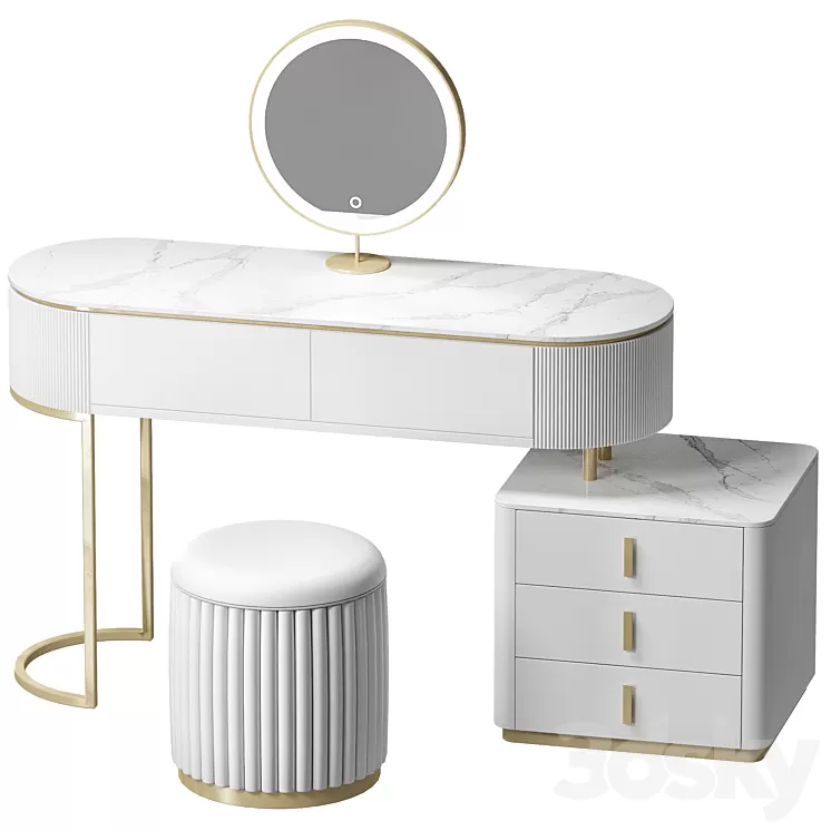 Vanity dressing table 3D Model Free