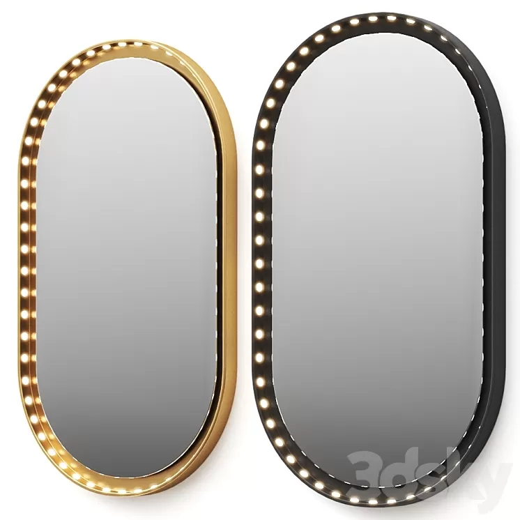 Vanity Oval by Le Deun Luminaires Mirror Led Backlight 3D Model
