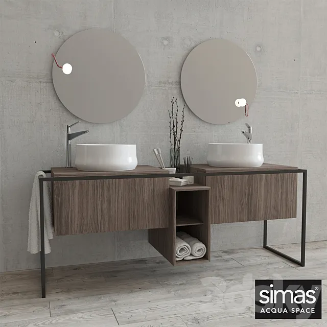 Vanity sink Simas FM2 3D Model