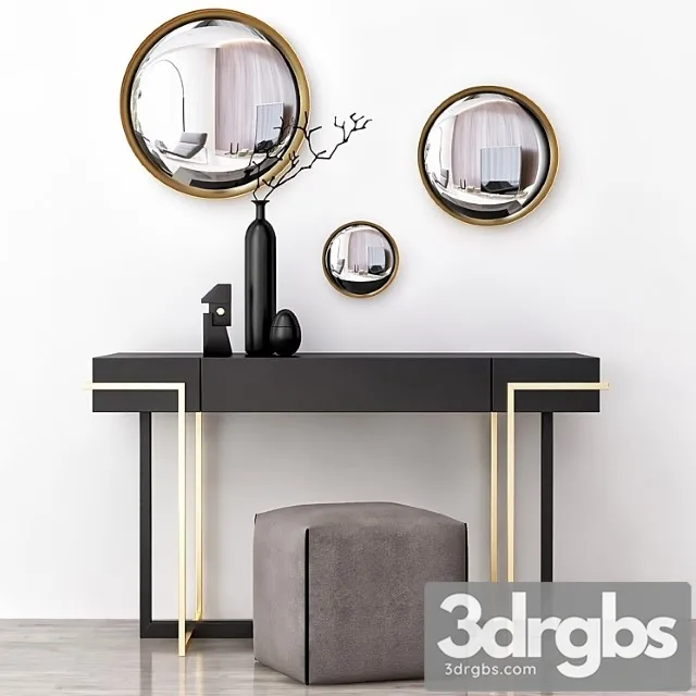 Vanity - toilet table (low poly) 2 3D Model Free