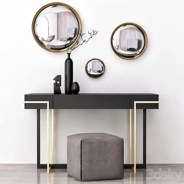 VANITY Toilet Table Low Poly 3D Model