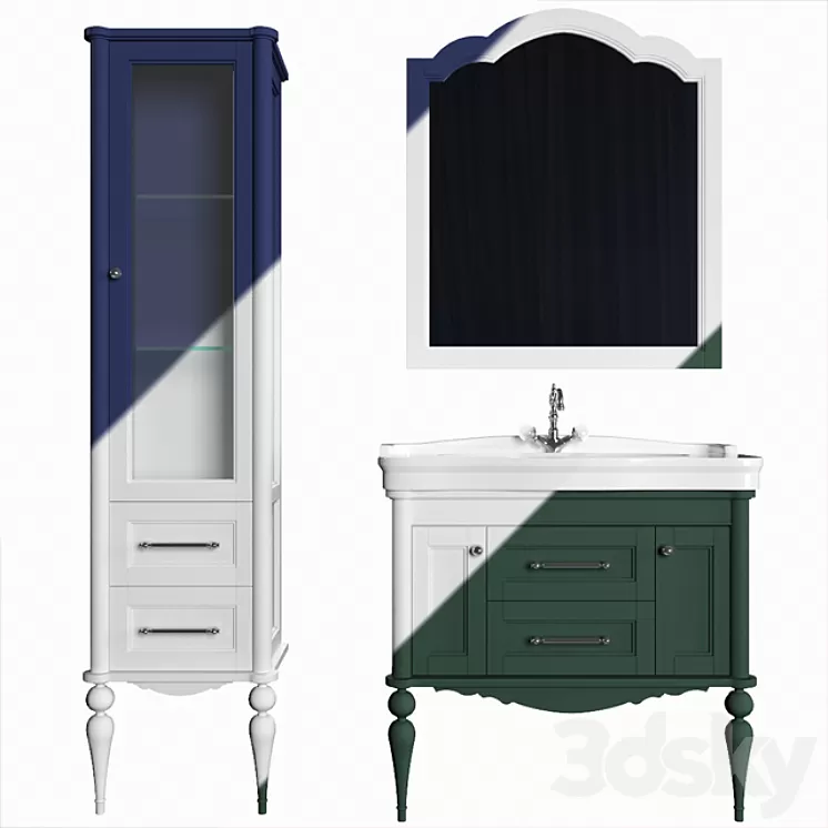 Vanity unit with sink ValenHouse Aesthetics 100 3D Model