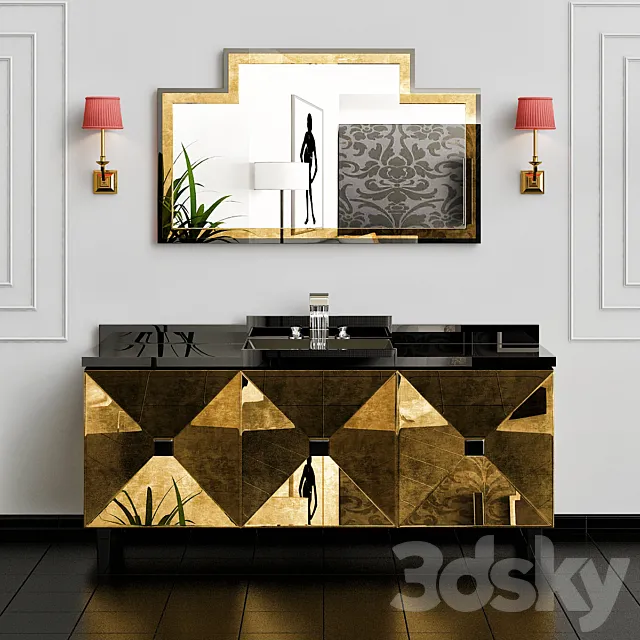 Vanity Units Jetset 3 Doors 3DModel