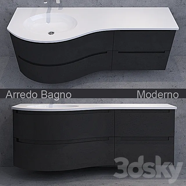 Vanity washbasin Arredo Bagno Moderno 3DModel