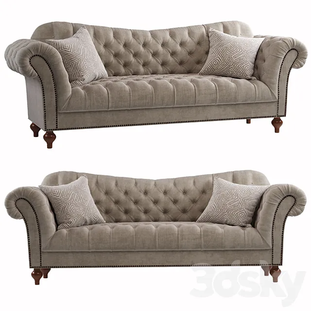vanna Brussel Tufted sofa 3D Model