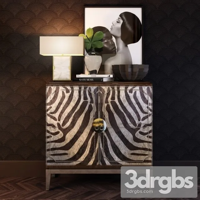 Vanna Zebra Cabinet 3D Model Free
