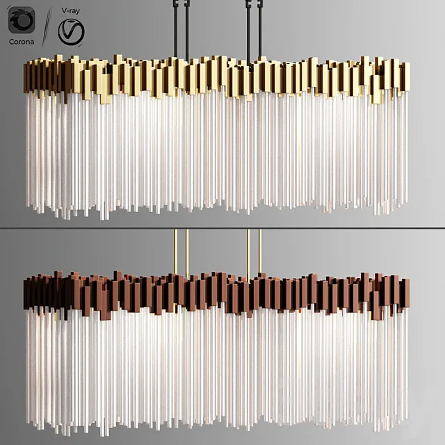 Varaluz Matrix Light Wide Linear Chandelier 3DModel