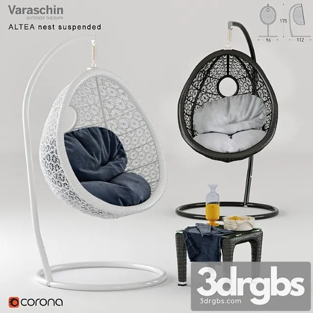 Varaschin altea collection garden set part1 3D Model Free