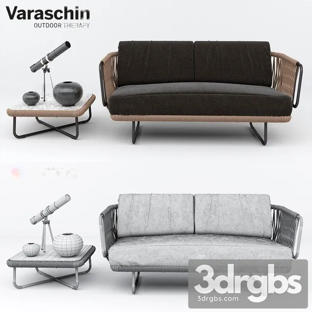 Varaschin Babylon Part 2 Sofa 3D Model Free