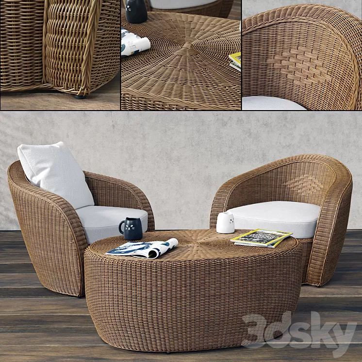 VARASCHIN Bolero Lounge Chair 3D Model