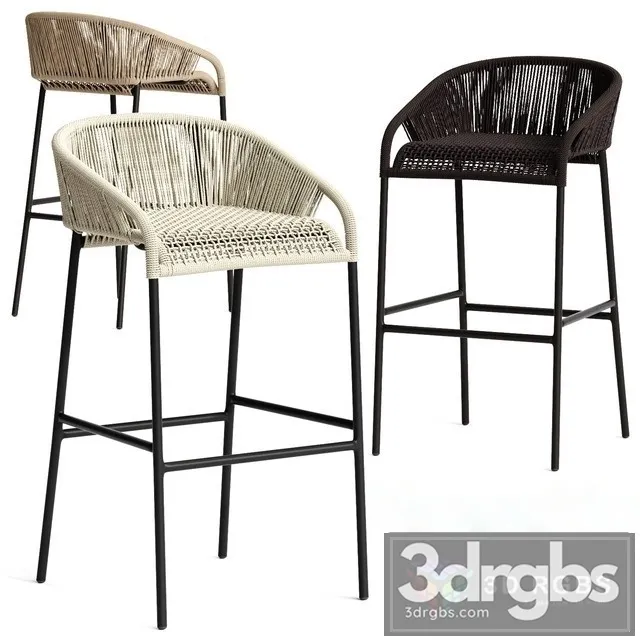 Varaschin Cricket Bar Chair 3D Model Free